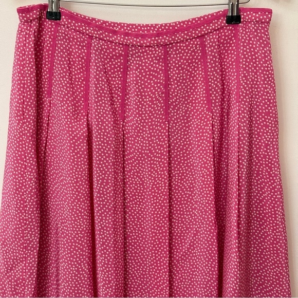Pendleton Silk Pleated Polka Dot A Line Knee Length Skirt US14 - Picture 3 of 14
